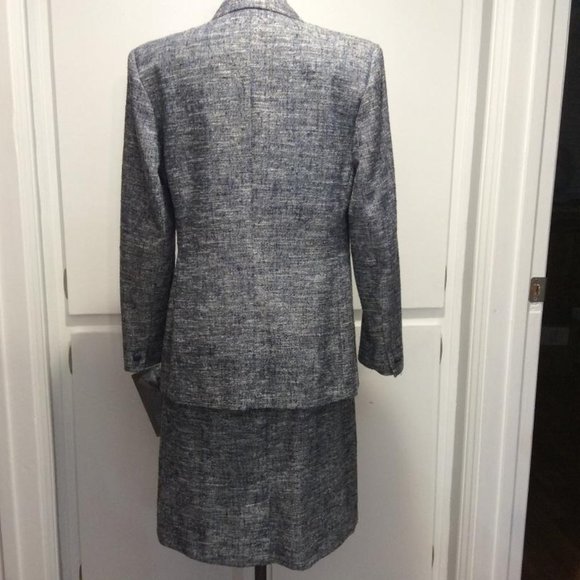 Vintage Patricia Roberts NWT tweed blazer & skirt set cotton/linen Size 8 - Picture 6 of 12